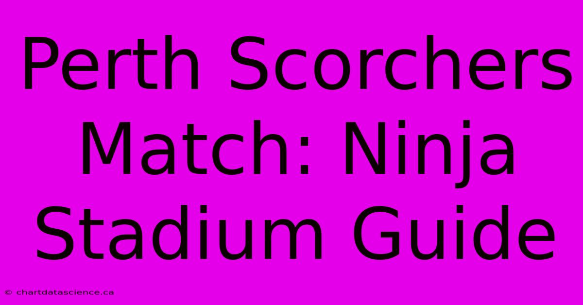 Perth Scorchers Match: Ninja Stadium Guide