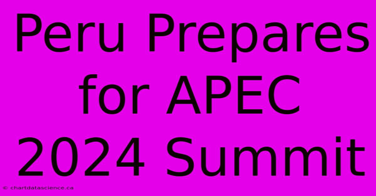 Peru Prepares For APEC 2024 Summit