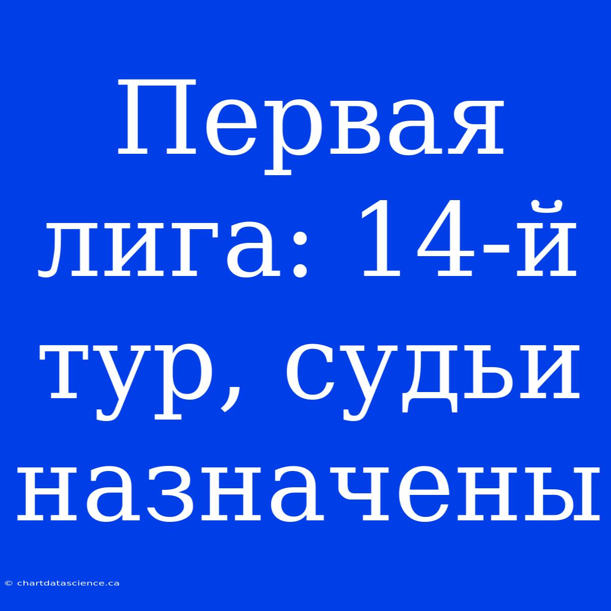 Первая Лига: 14-й Тур, Судьи Назначены