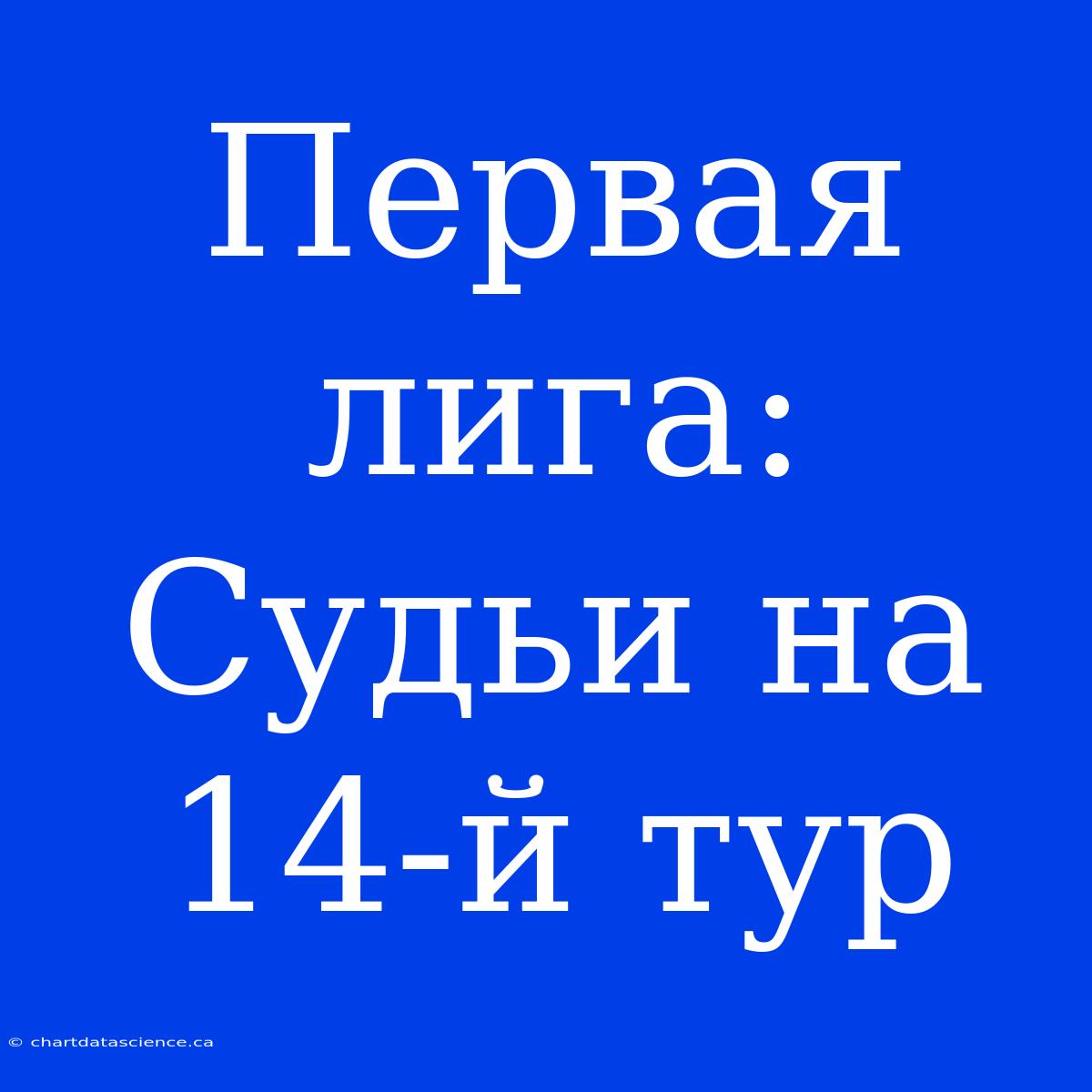 Первая Лига: Судьи На 14-й Тур