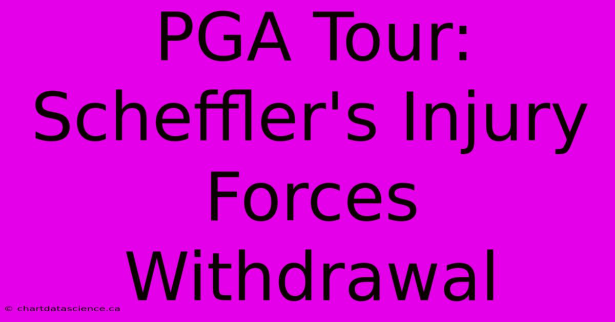 PGA Tour: Scheffler's Injury Forces Withdrawal