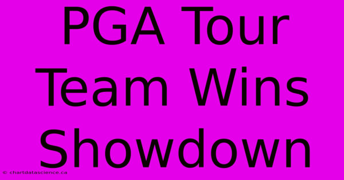 PGA Tour Team Wins Showdown