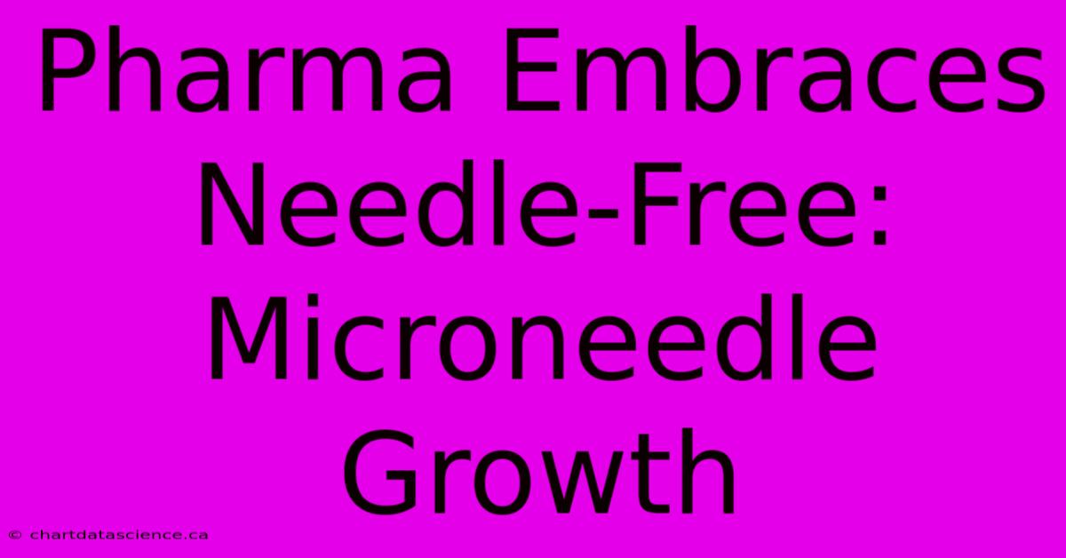 Pharma Embraces Needle-Free: Microneedle Growth