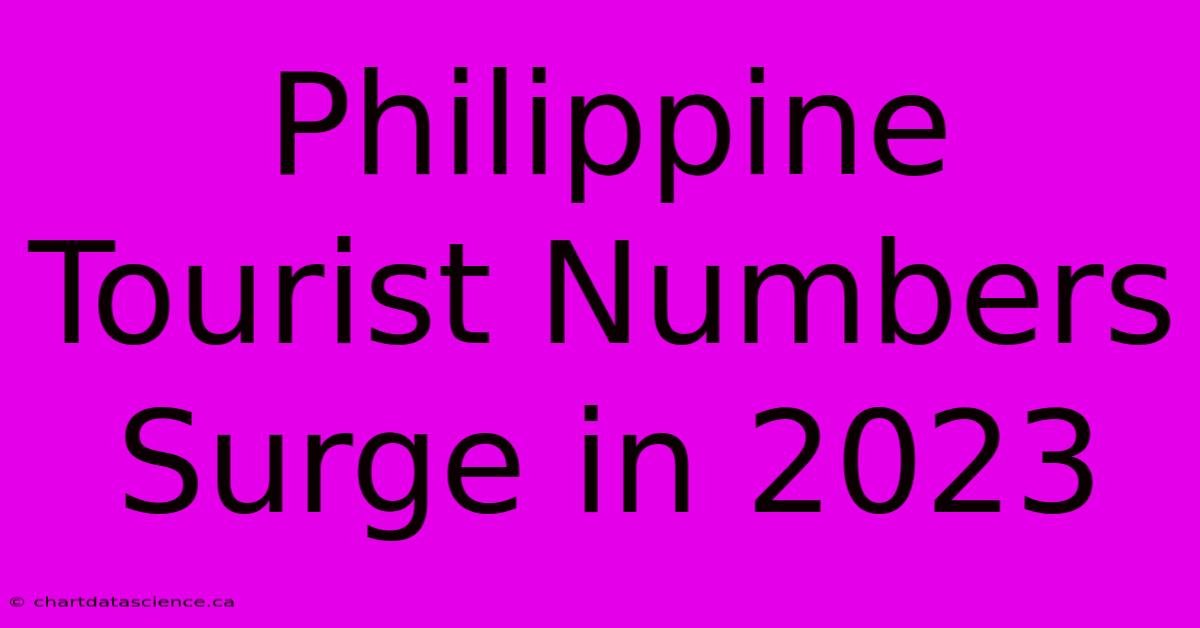 Philippine Tourist Numbers Surge In 2023