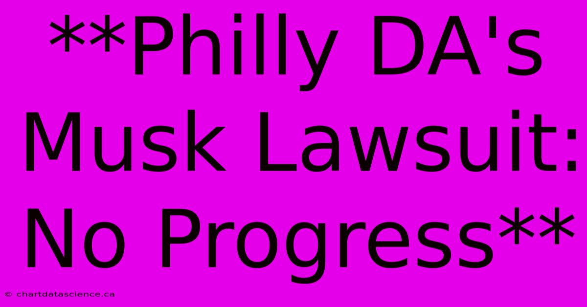 **Philly DA's Musk Lawsuit: No Progress** 