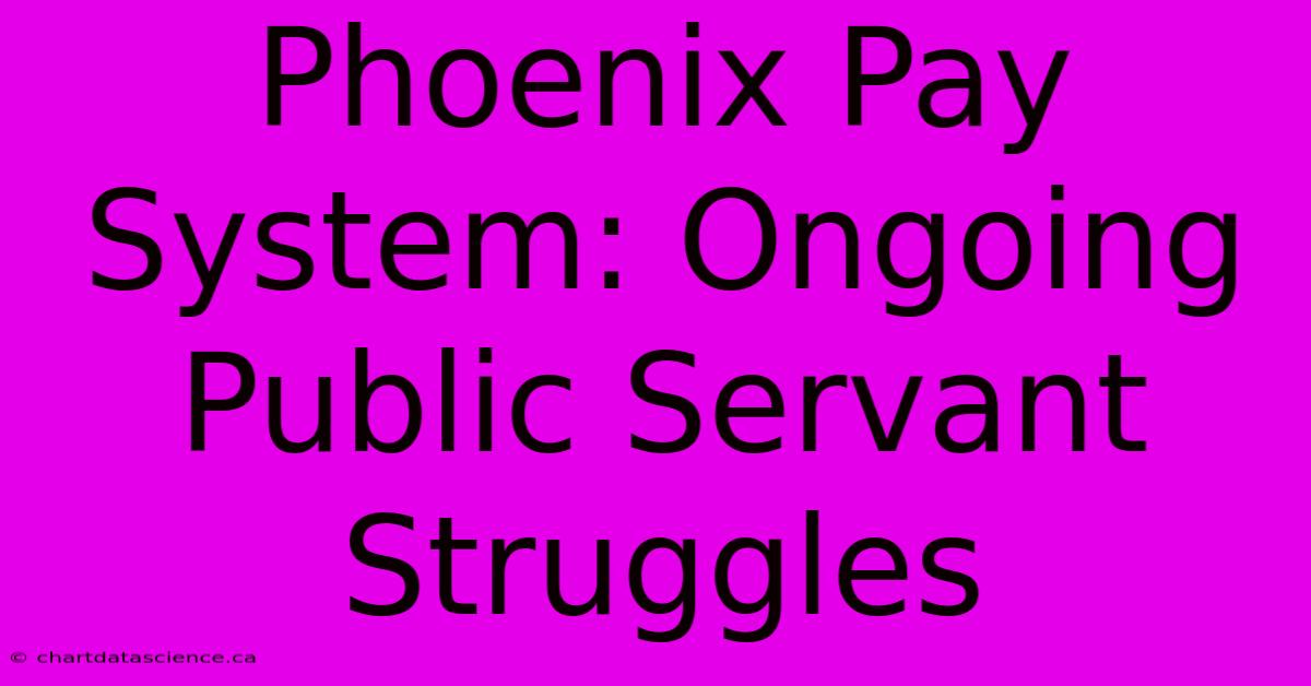 Phoenix Pay System: Ongoing Public Servant Struggles