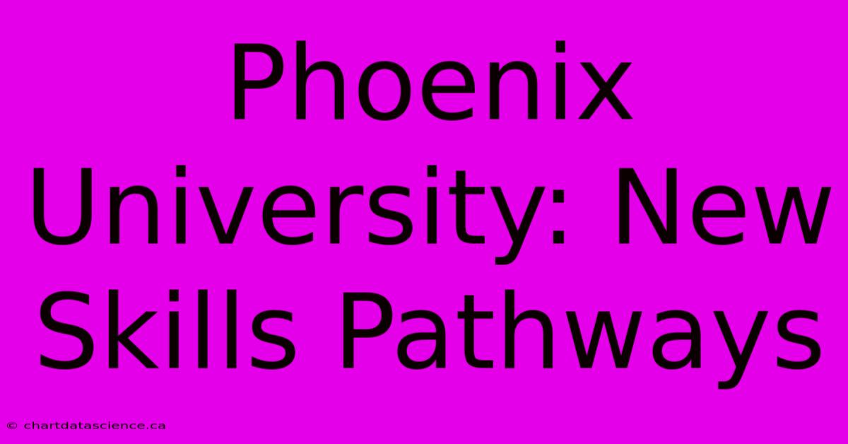 Phoenix University: New Skills Pathways