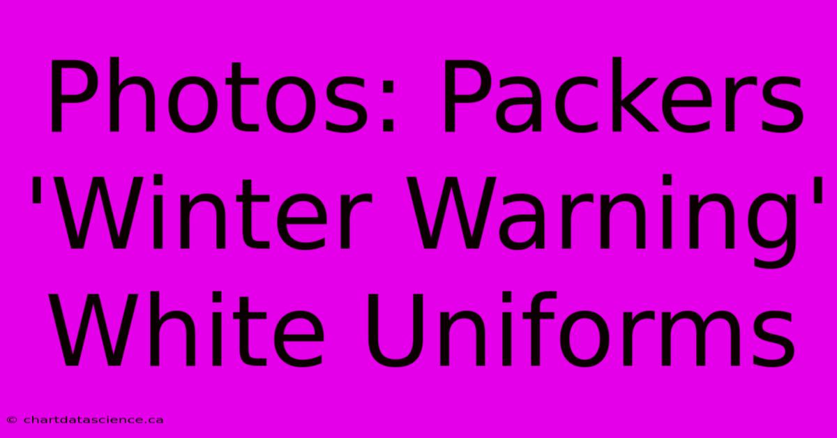 Photos: Packers 'Winter Warning' White Uniforms