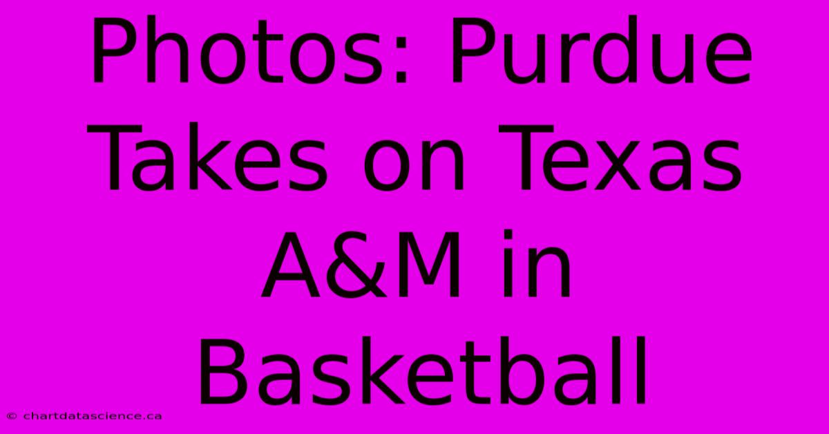 Photos: Purdue Takes On Texas A&M In Basketball