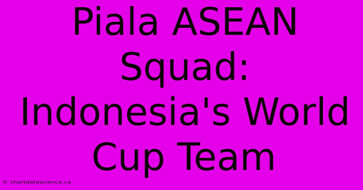 Piala ASEAN Squad: Indonesia's World Cup Team