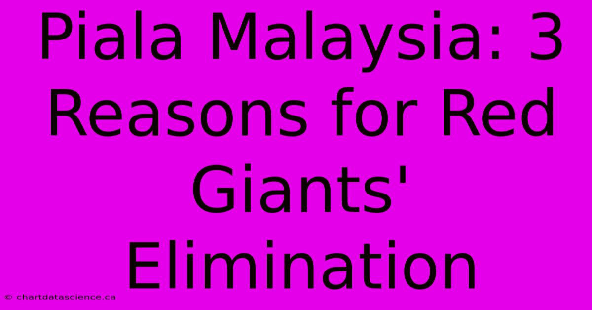 Piala Malaysia: 3 Reasons For Red Giants' Elimination