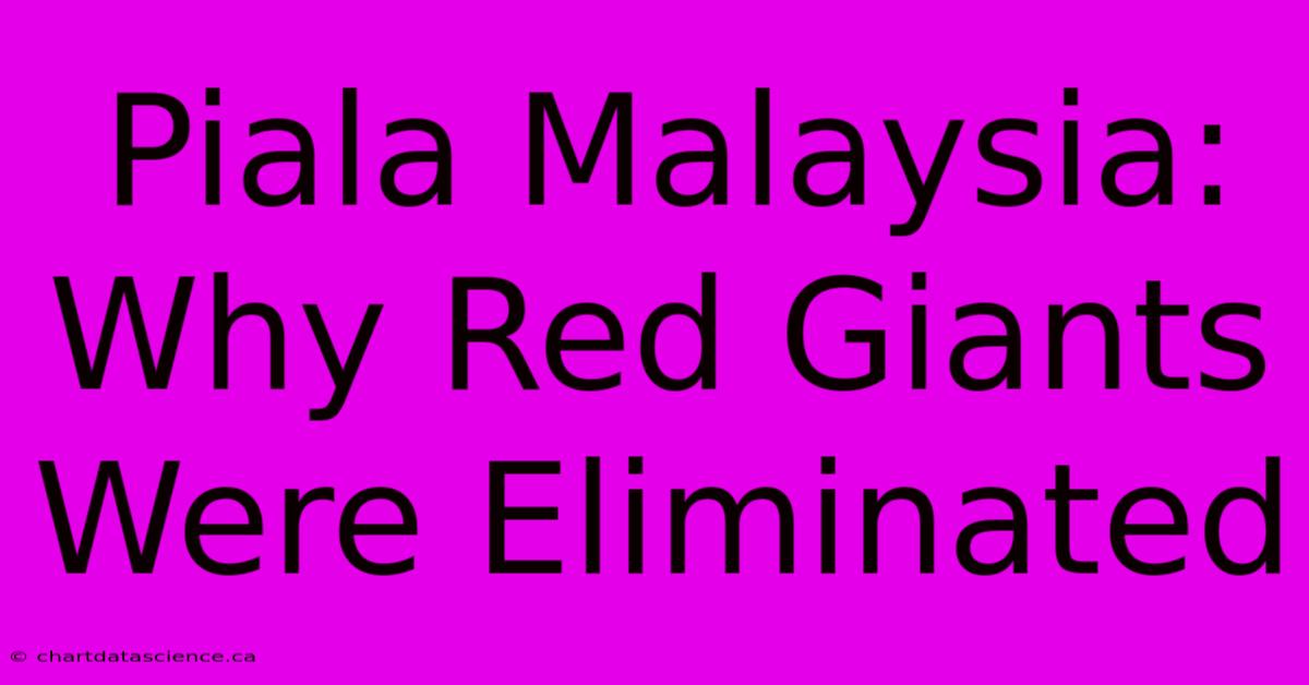 Piala Malaysia: Why Red Giants Were Eliminated