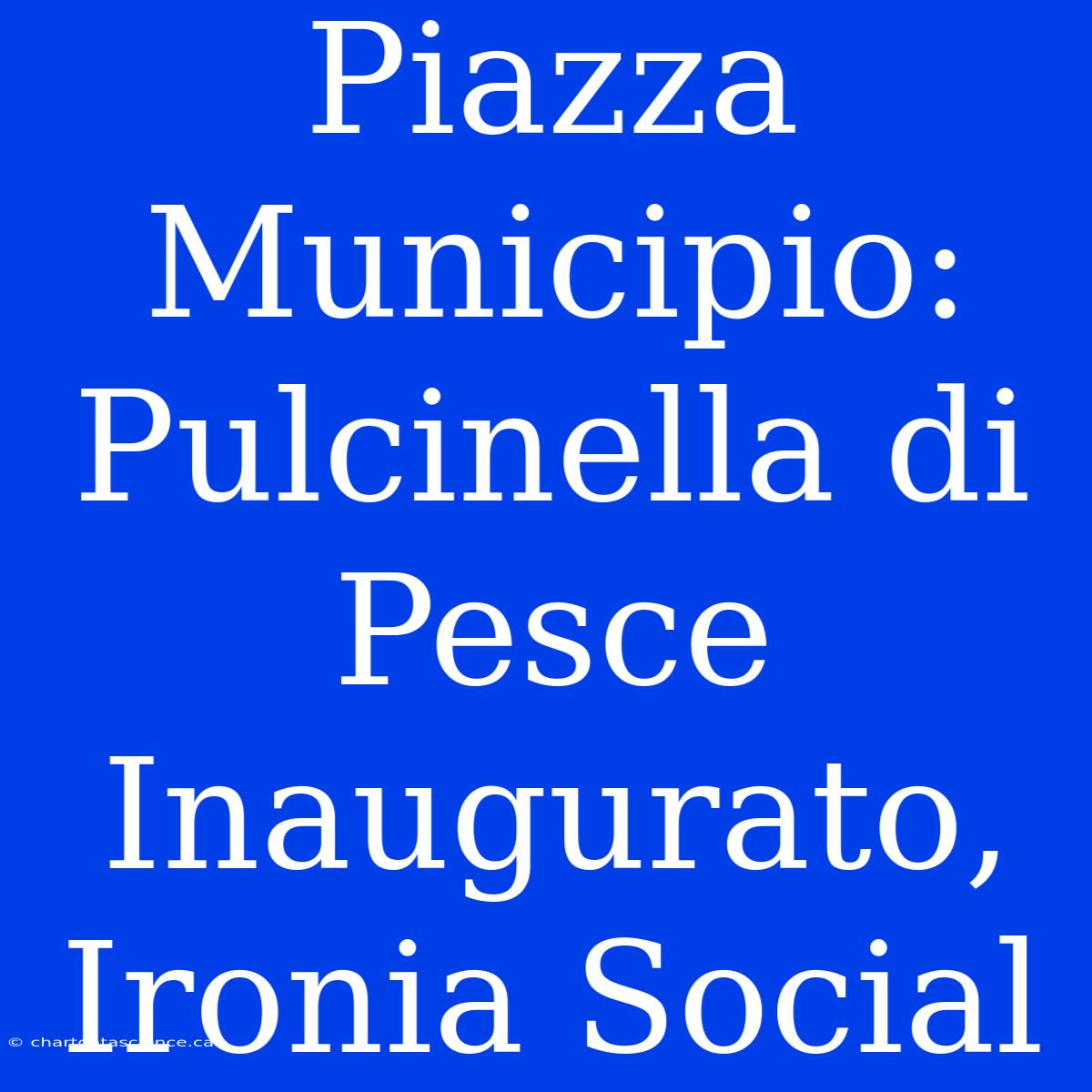 Piazza Municipio: Pulcinella Di Pesce Inaugurato, Ironia Social