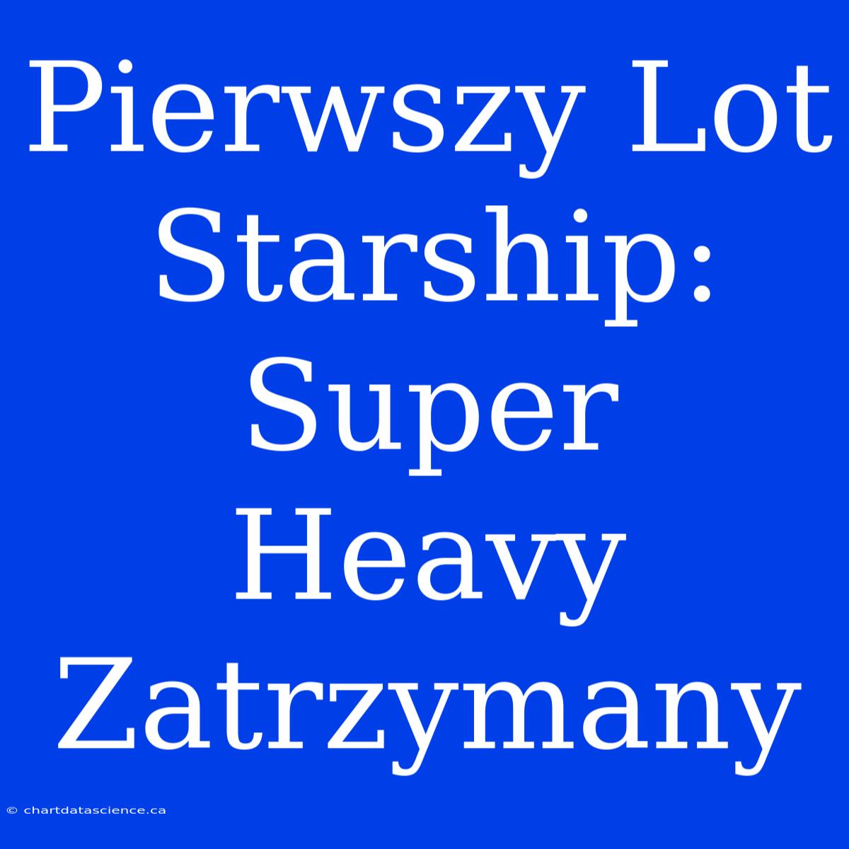 Pierwszy Lot Starship: Super Heavy Zatrzymany