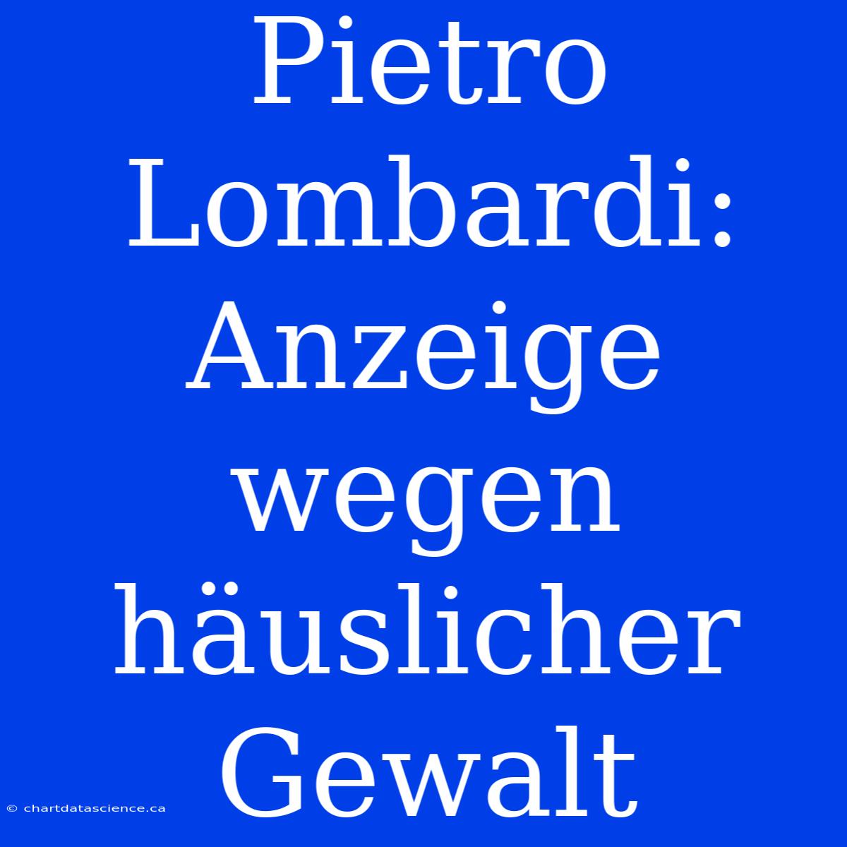 Pietro Lombardi: Anzeige Wegen Häuslicher Gewalt