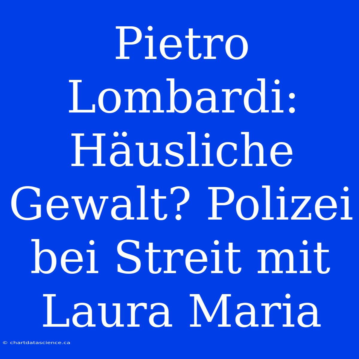 Pietro Lombardi: Häusliche Gewalt? Polizei Bei Streit Mit Laura Maria