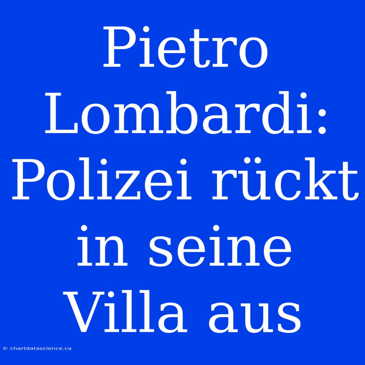 Pietro Lombardi: Polizei Rückt In Seine Villa Aus