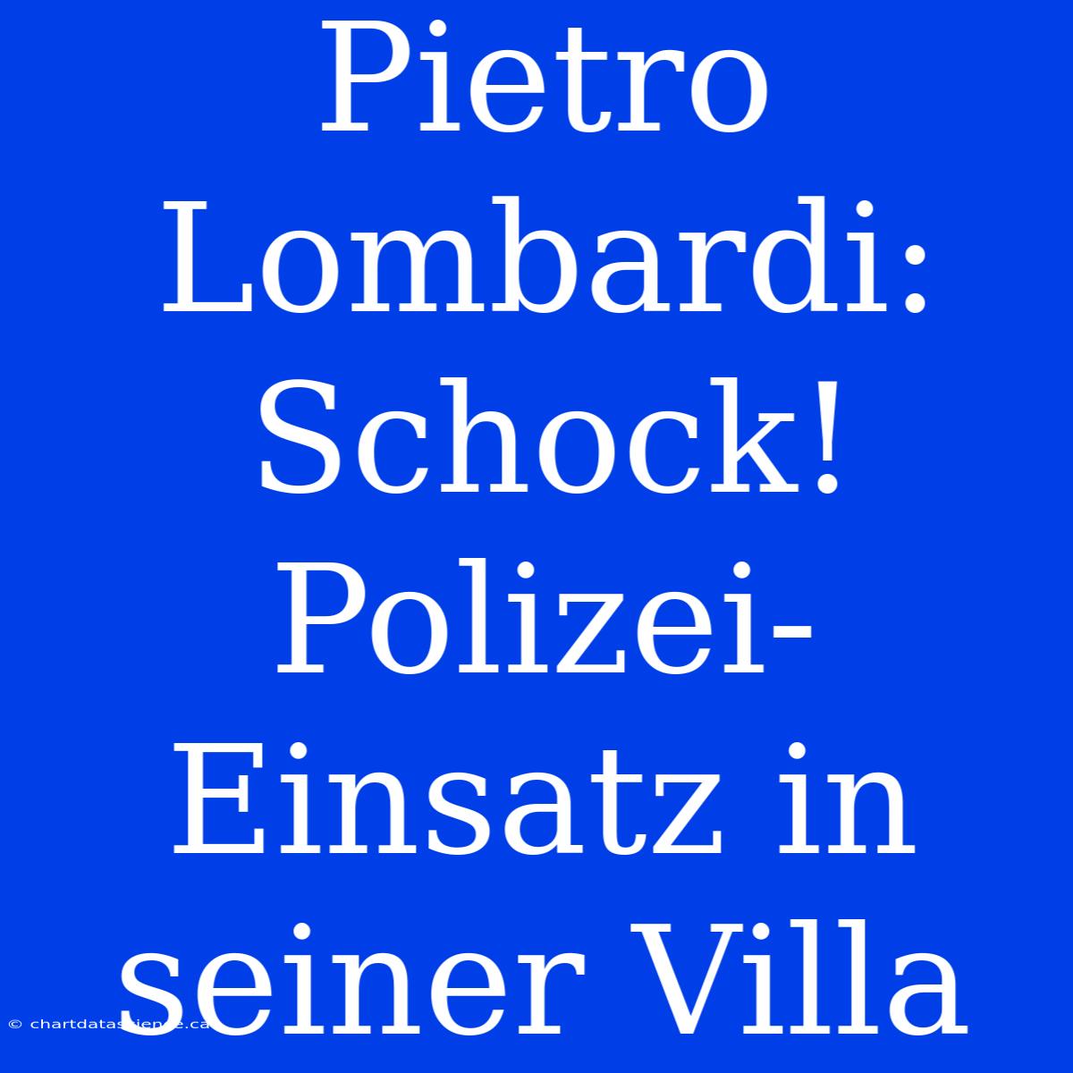 Pietro Lombardi: Schock! Polizei-Einsatz In Seiner Villa