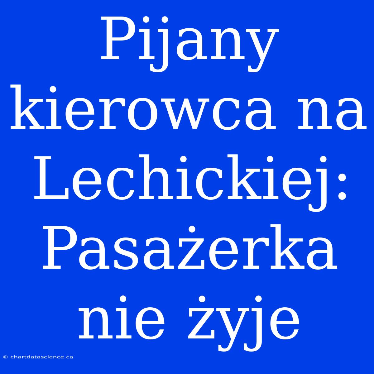 Pijany Kierowca Na Lechickiej: Pasażerka Nie Żyje