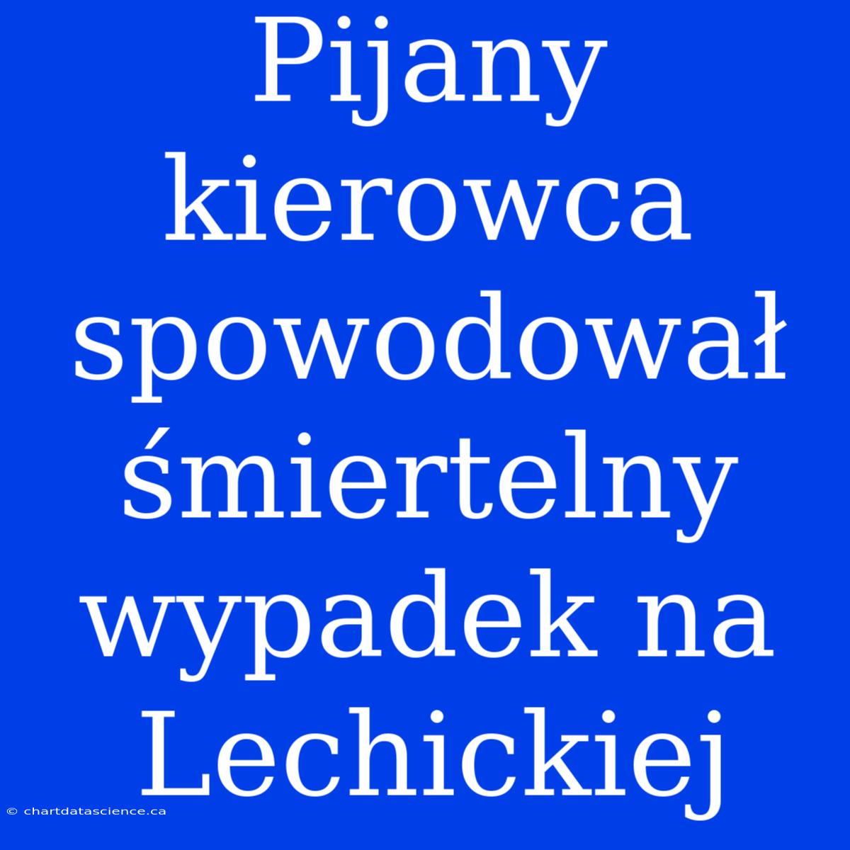 Pijany Kierowca Spowodował Śmiertelny Wypadek Na Lechickiej