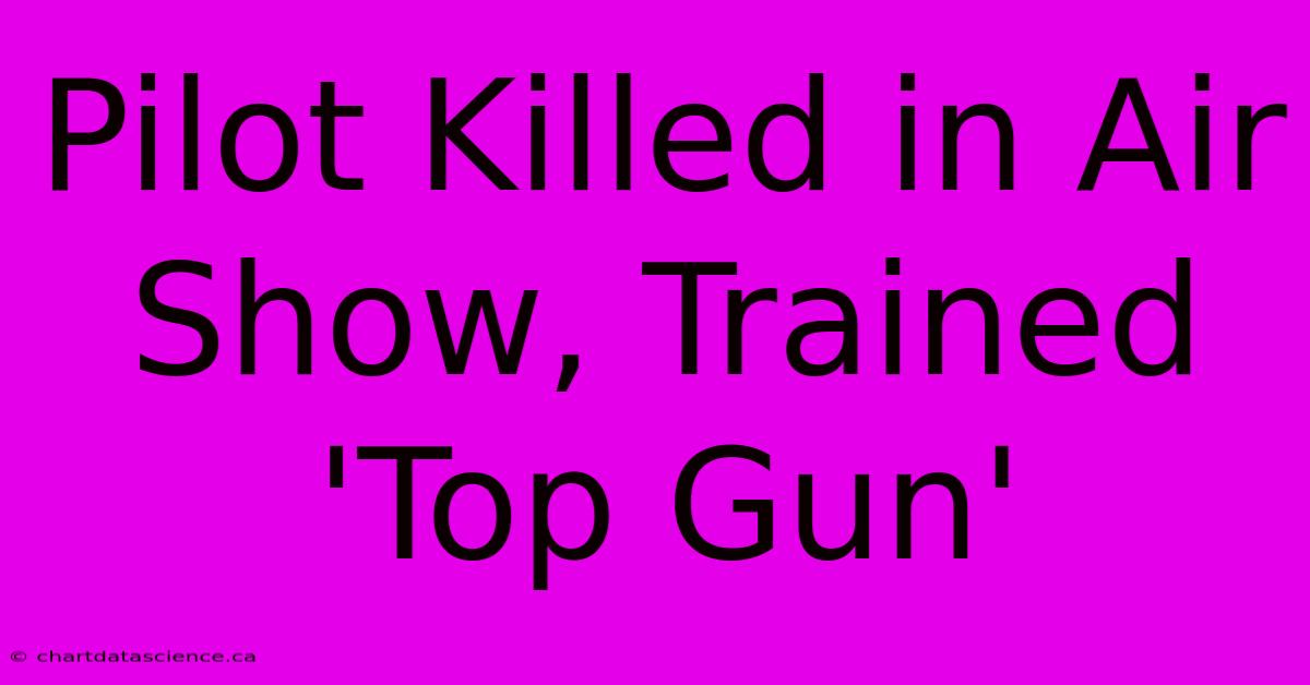 Pilot Killed In Air Show, Trained 'Top Gun' 