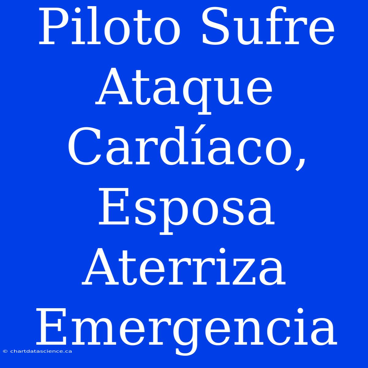 Piloto Sufre Ataque Cardíaco, Esposa Aterriza Emergencia