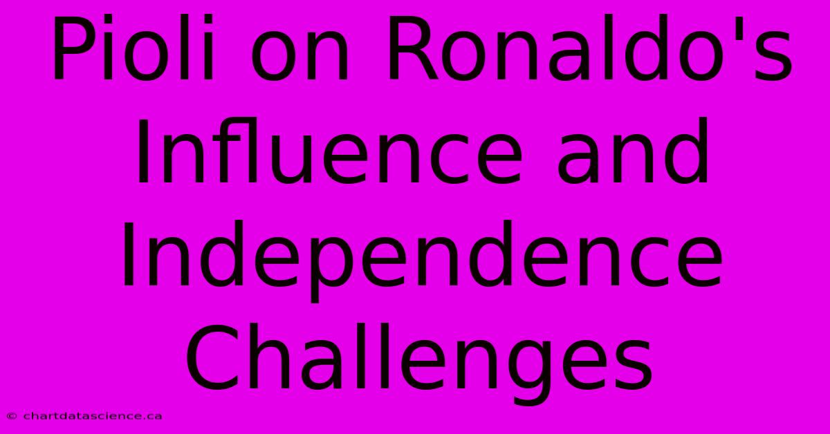 Pioli On Ronaldo's Influence And Independence Challenges