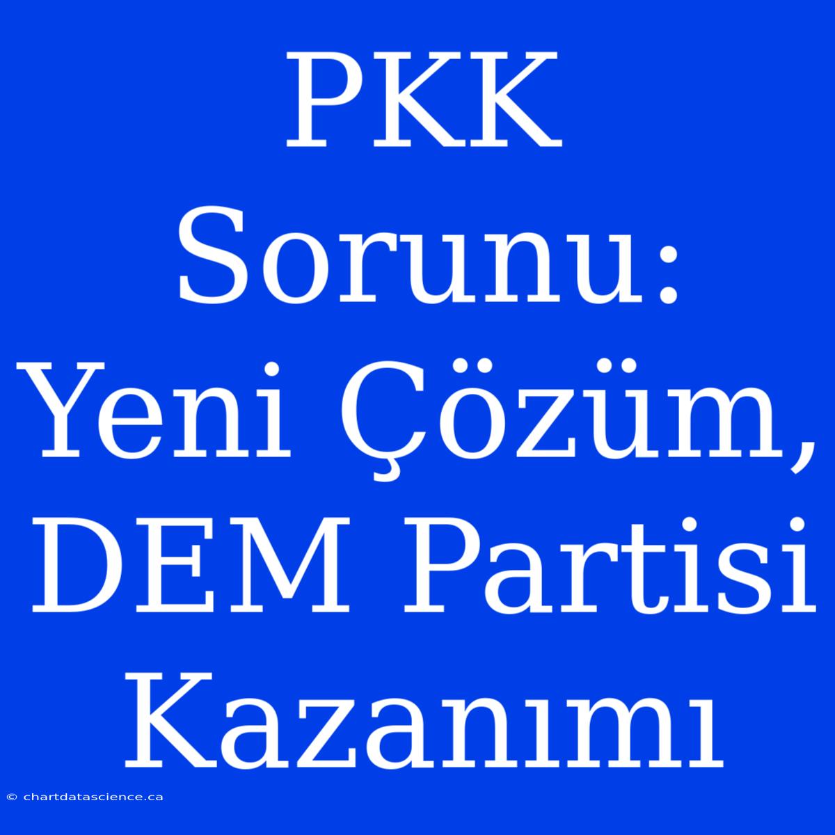 PKK Sorunu: Yeni Çözüm, DEM Partisi Kazanımı