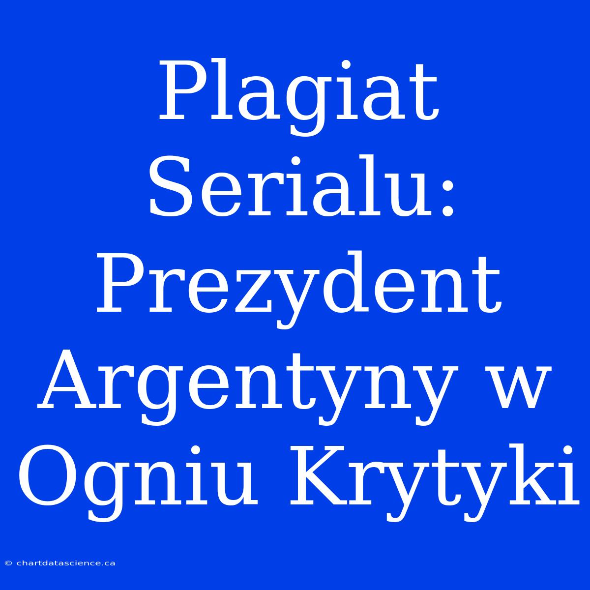 Plagiat Serialu: Prezydent Argentyny W Ogniu Krytyki