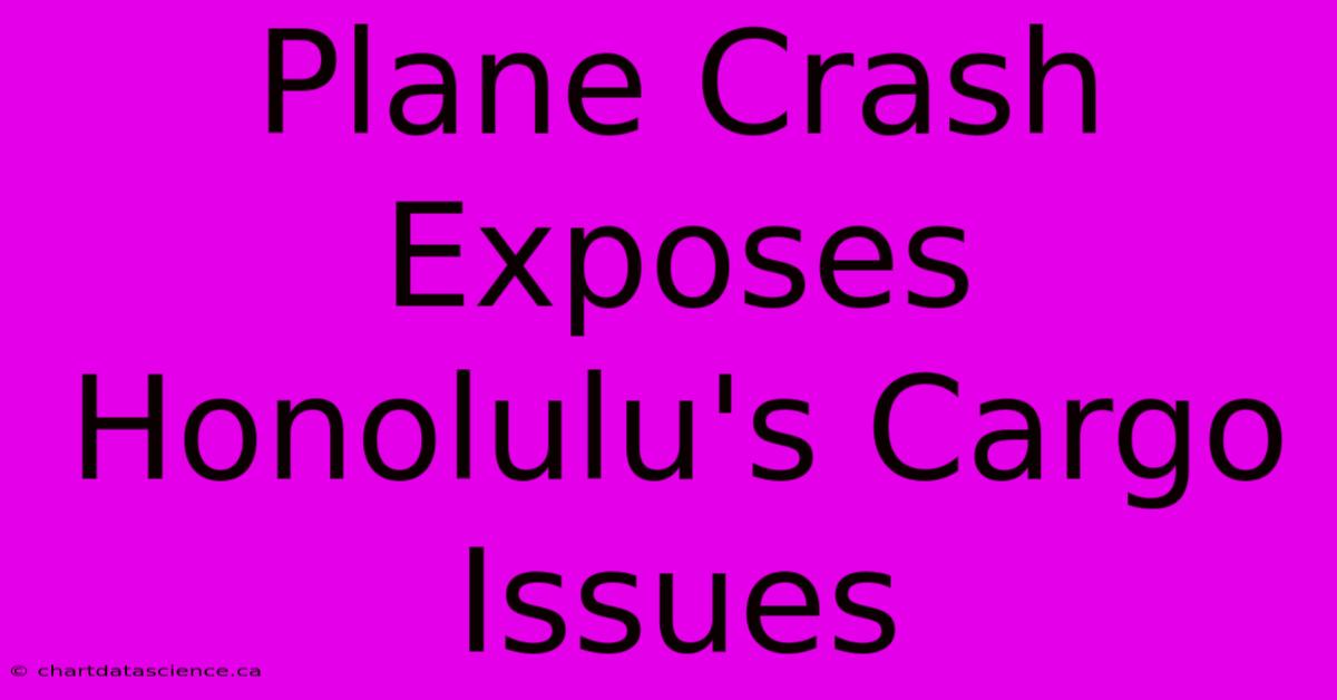 Plane Crash Exposes Honolulu's Cargo Issues