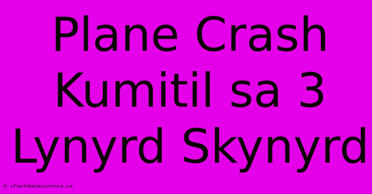 Plane Crash Kumitil Sa 3 Lynyrd Skynyrd