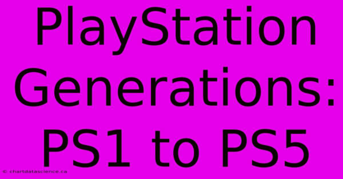 PlayStation Generations: PS1 To PS5