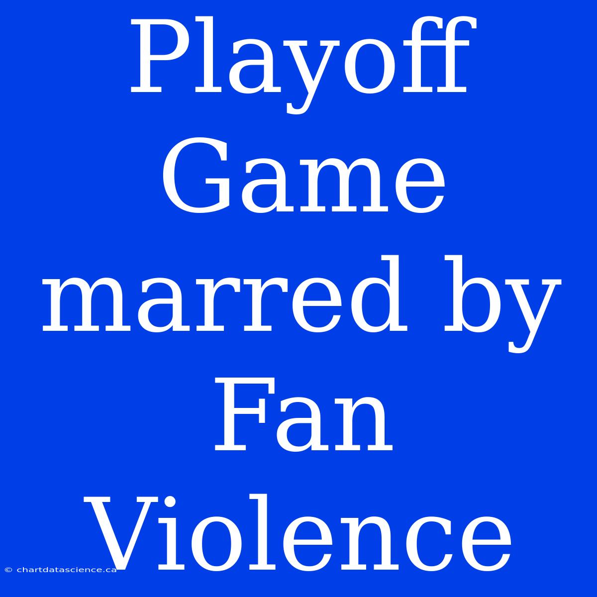 Playoff Game Marred By Fan Violence