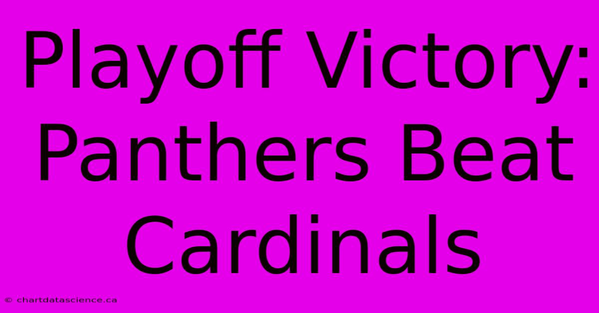 Playoff Victory: Panthers Beat Cardinals