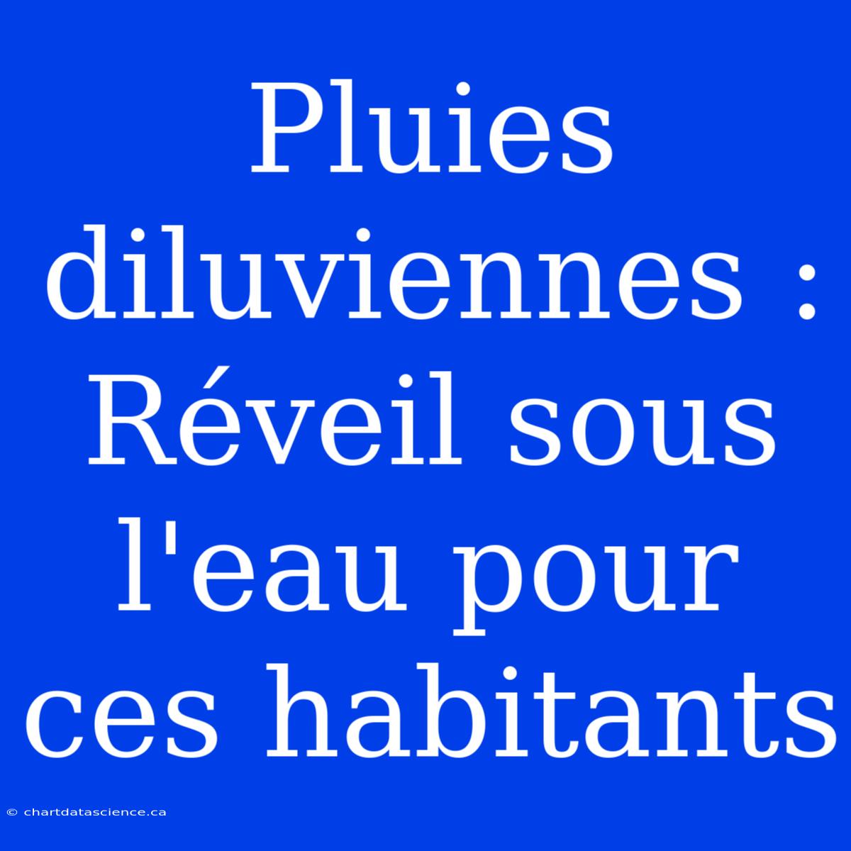 Pluies Diluviennes : Réveil Sous L'eau Pour Ces Habitants