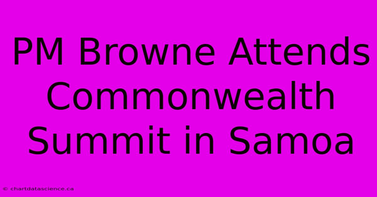 PM Browne Attends Commonwealth Summit In Samoa