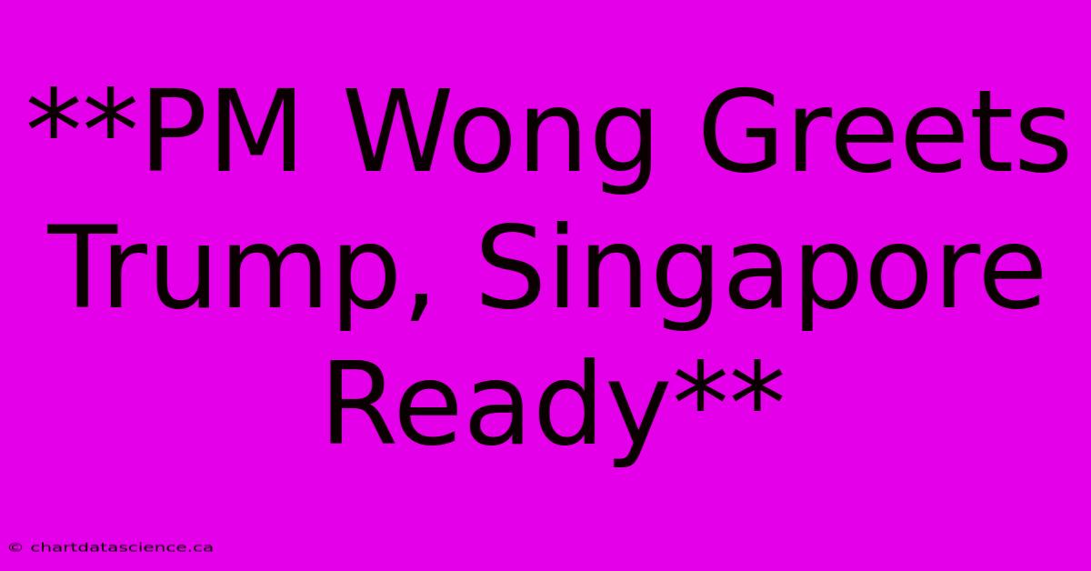 **PM Wong Greets Trump, Singapore Ready**