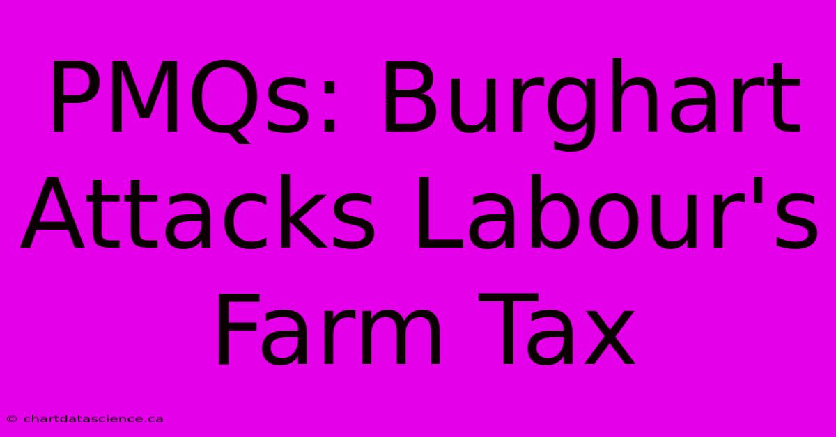 PMQs: Burghart Attacks Labour's Farm Tax