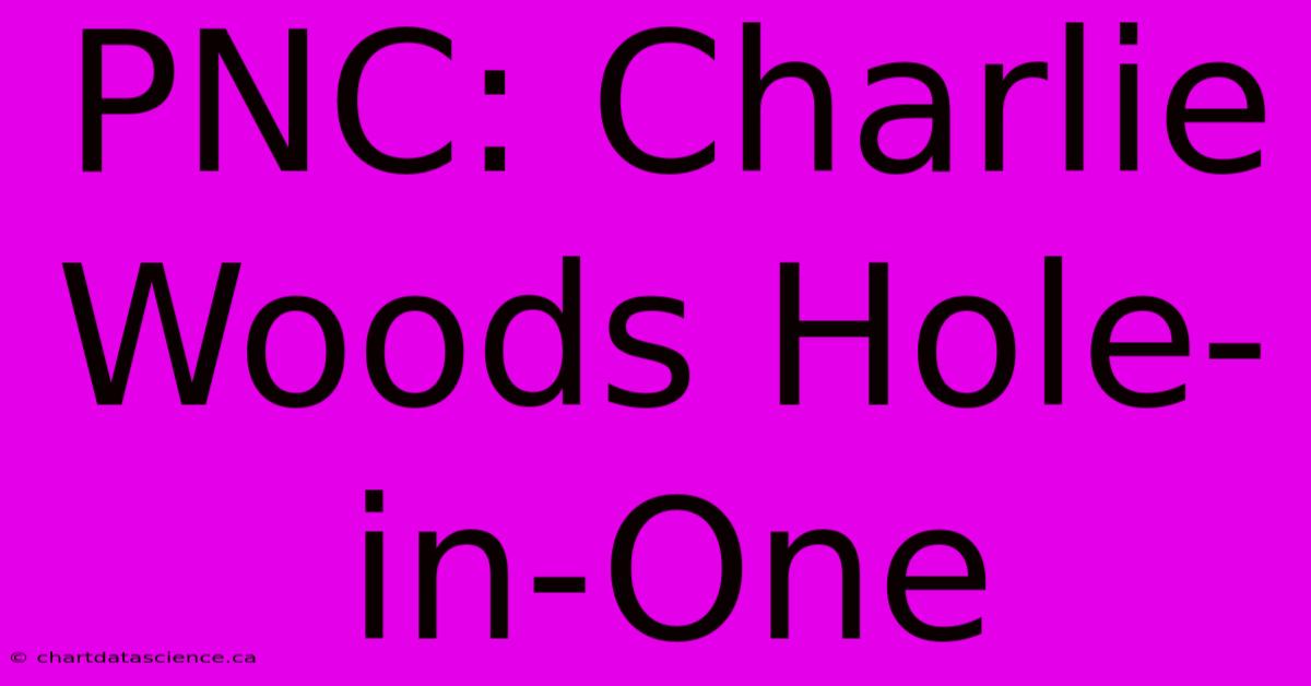 PNC: Charlie Woods Hole-in-One