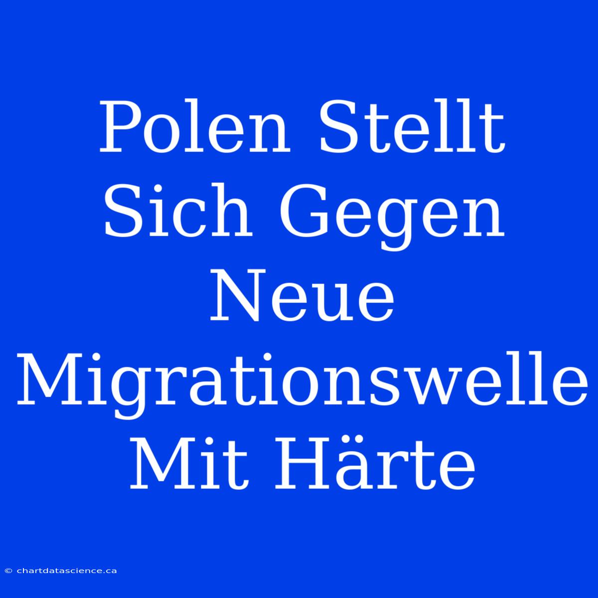 Polen Stellt Sich Gegen Neue Migrationswelle Mit Härte