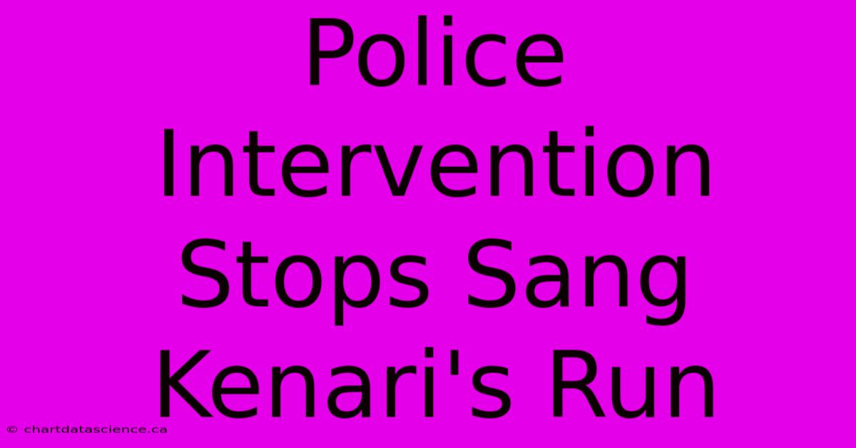 Police Intervention Stops Sang Kenari's Run