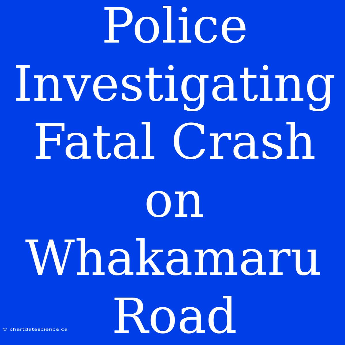 Police Investigating Fatal Crash On Whakamaru Road