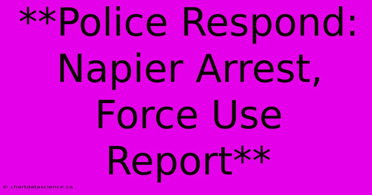 **Police Respond: Napier Arrest, Force Use Report**