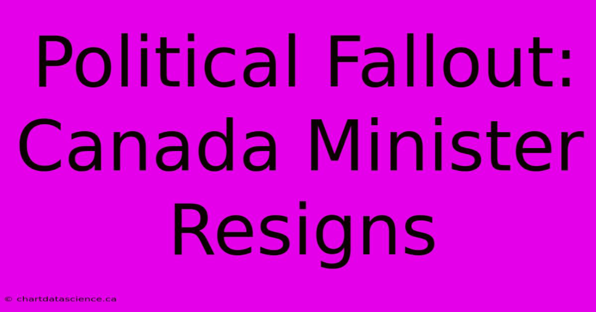 Political Fallout: Canada Minister Resigns