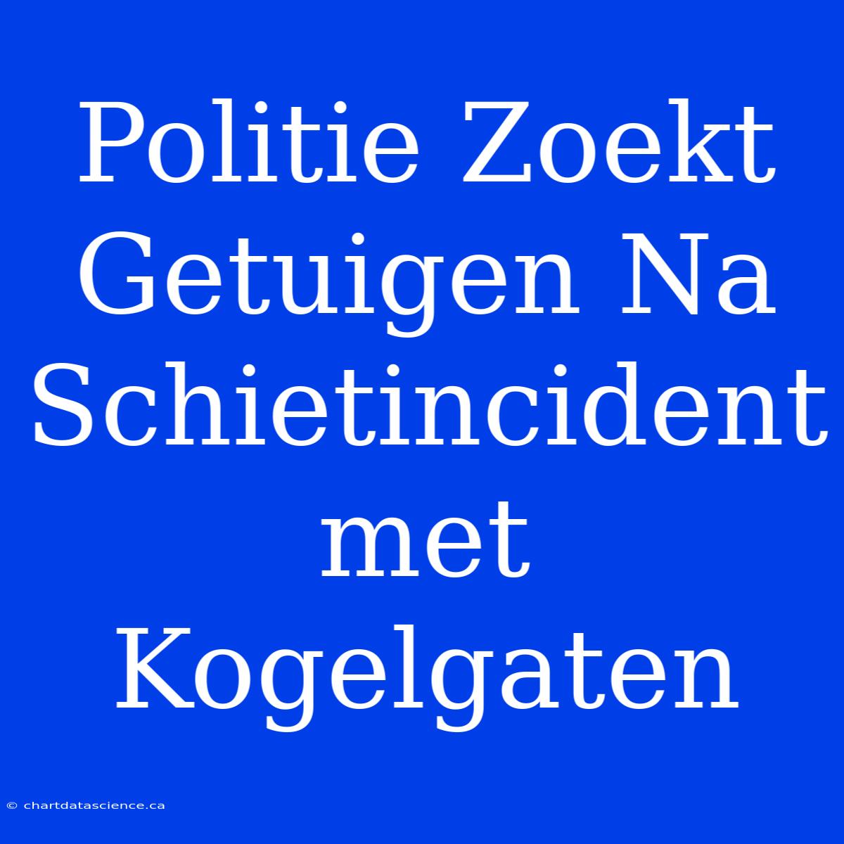 Politie Zoekt Getuigen Na Schietincident Met Kogelgaten