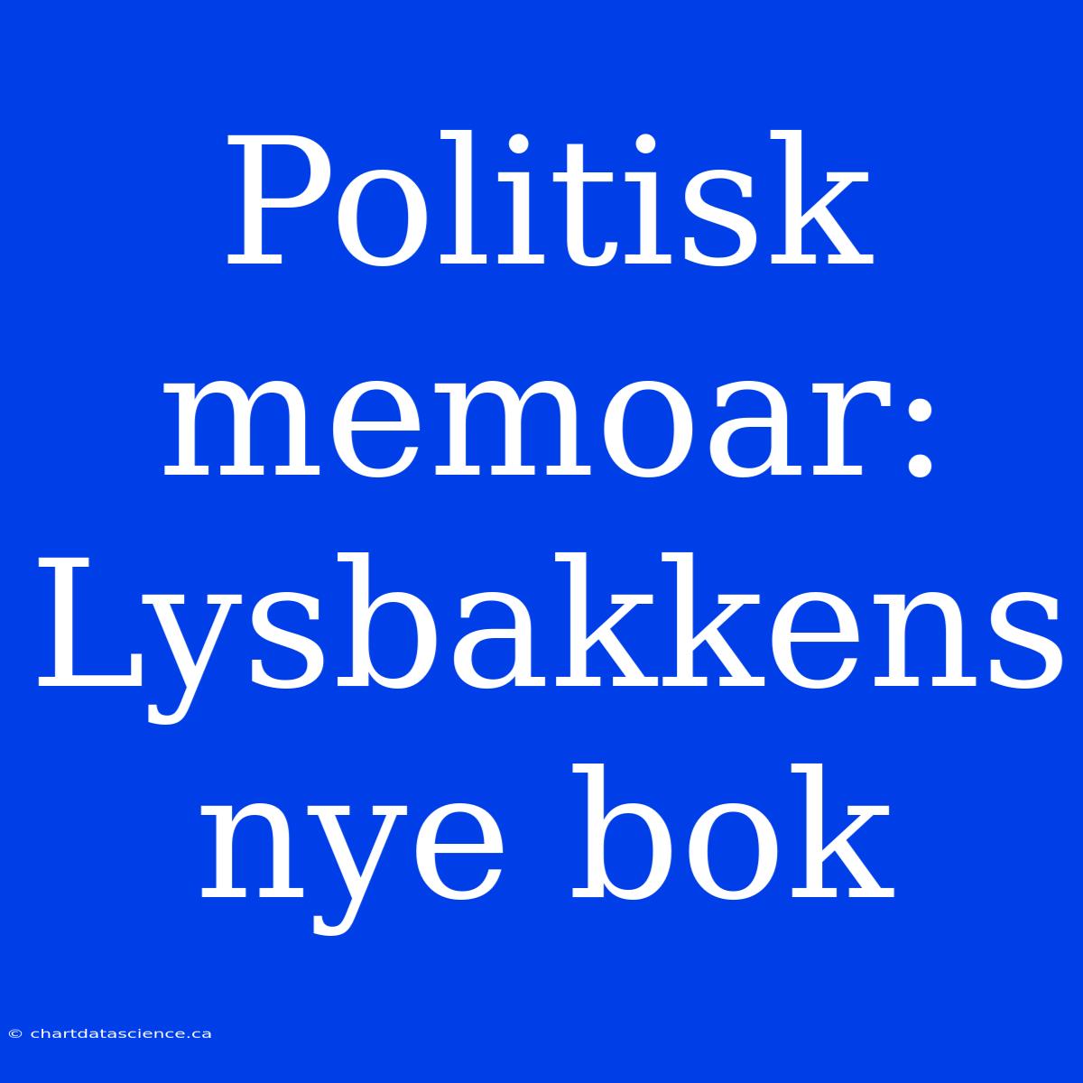 Politisk Memoar: Lysbakkens Nye Bok