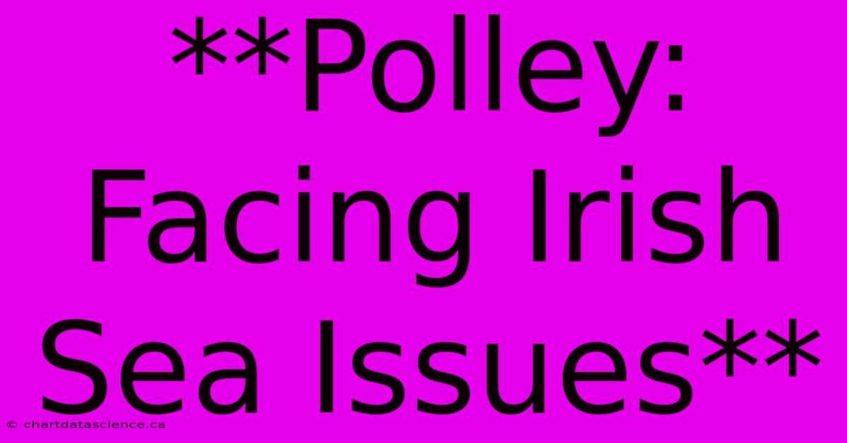 **Polley: Facing Irish Sea Issues**