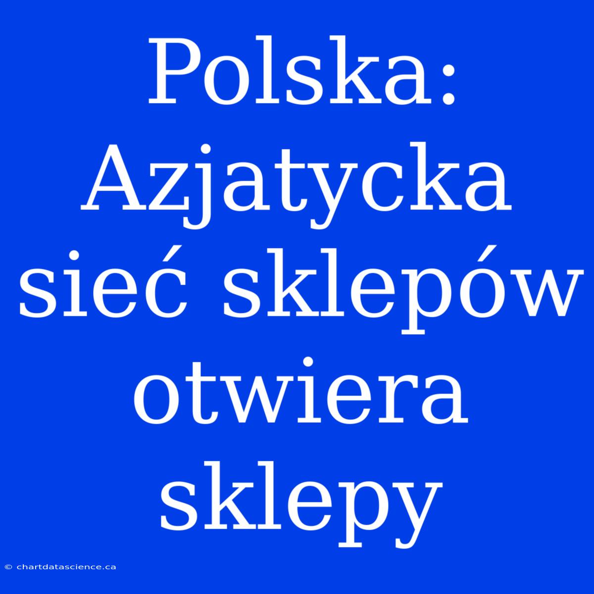 Polska: Azjatycka Sieć Sklepów Otwiera Sklepy