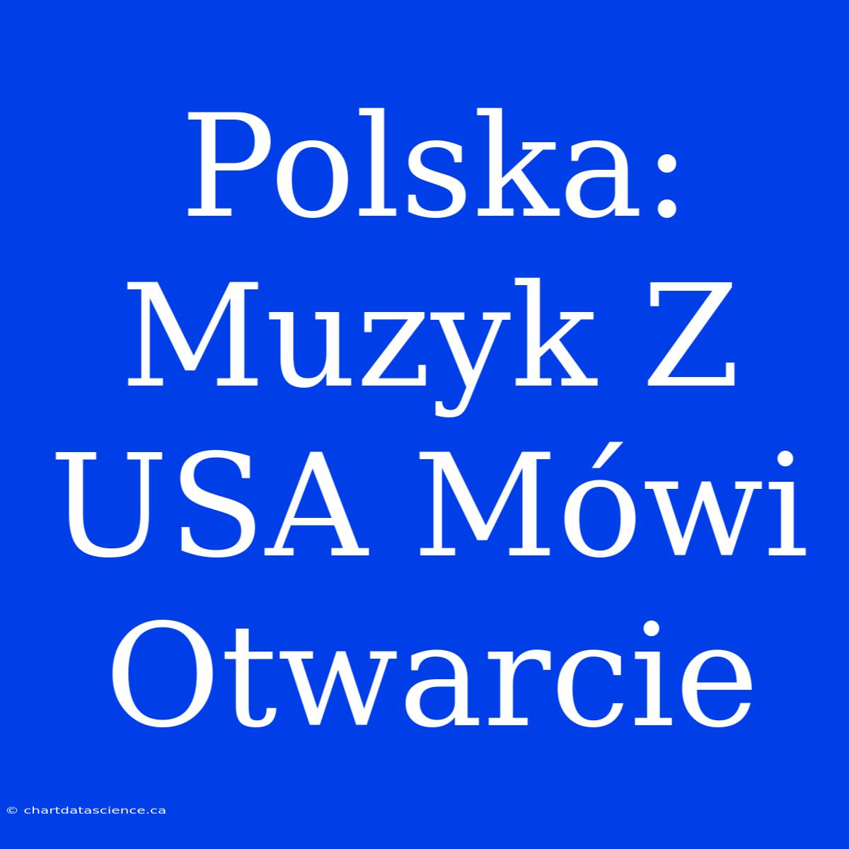 Polska: Muzyk Z USA Mówi Otwarcie