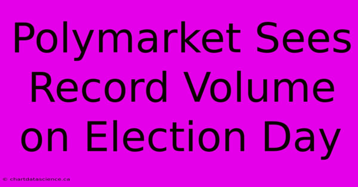 Polymarket Sees Record Volume On Election Day